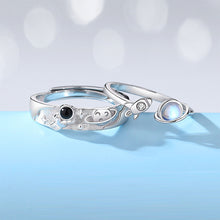 Load image into Gallery viewer, Moonstone Astronaut Couple Ring Fashion Creative Alloy Couple Ring Adjustable Ring Jewelry Gift For Men Women
