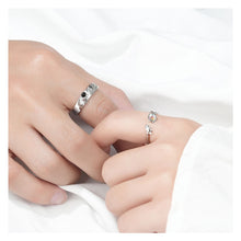 Load image into Gallery viewer, Moonstone Astronaut Couple Ring Fashion Creative Alloy Couple Ring Adjustable Ring Jewelry Gift For Men Women
