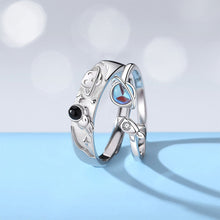 Load image into Gallery viewer, Moonstone Astronaut Couple Ring Fashion Creative Alloy Couple Ring Adjustable Ring Jewelry Gift For Men Women
