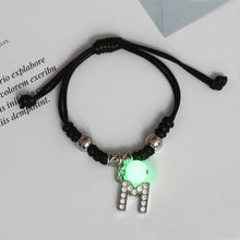 Load image into Gallery viewer, Luminous Bracelet Alloy Letter Pendant Woven Bracelet Simple Versatile Adjustable Bracelet Hand Jewelry
