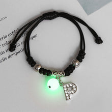 Load image into Gallery viewer, Luminous Bracelet Alloy Letter Pendant Woven Bracelet Simple Versatile Adjustable Bracelet Hand Jewelry
