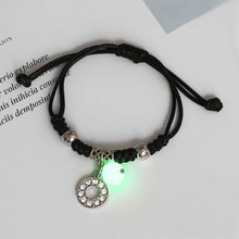 Load image into Gallery viewer, Luminous Bracelet Alloy Letter Pendant Woven Bracelet Simple Versatile Adjustable Bracelet Hand Jewelry
