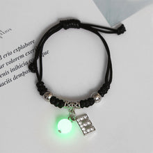 Load image into Gallery viewer, Luminous Bracelet Alloy Letter Pendant Woven Bracelet Simple Versatile Adjustable Bracelet Hand Jewelry

