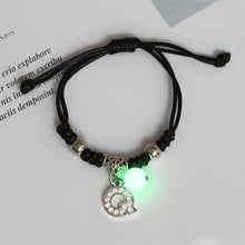 Load image into Gallery viewer, Luminous Bracelet Alloy Letter Pendant Woven Bracelet Simple Versatile Adjustable Bracelet Hand Jewelry
