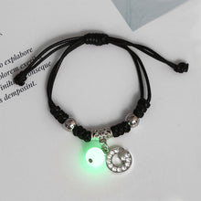 Load image into Gallery viewer, Luminous Bracelet Alloy Letter Pendant Woven Bracelet Simple Versatile Adjustable Bracelet Hand Jewelry
