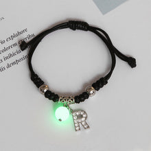 Load image into Gallery viewer, Luminous Bracelet Alloy Letter Pendant Woven Bracelet Simple Versatile Adjustable Bracelet Hand Jewelry
