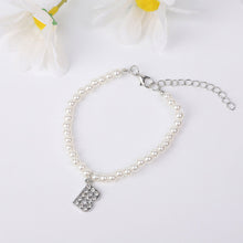Load image into Gallery viewer, Fashionable Simple Pearl Bracelet Letter Pendant Pearl Beaded Bracelet Women Hand Jewelry Accessory
