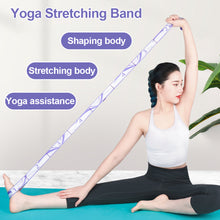 Load image into Gallery viewer, 8-Section Digital Separation Yoga Stretch Band Fitness Exercise Body Sculpting Elastic Band Dance Pilates Gymnastics Resistance Band
