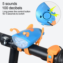 Load image into Gallery viewer, Strap Mini Bee Horn Headlights Waterproof High-Lighted LED Light Plant USB Charging Night Riding Headlights Children's Balance Mountain Bike Decorative Horn
