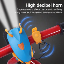 Load image into Gallery viewer, Strap Mini Bee Horn Headlights Waterproof High-Lighted LED Light Plant USB Charging Night Riding Headlights Children's Balance Mountain Bike Decorative Horn
