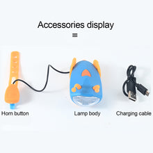 Load image into Gallery viewer, Strap Mini Bee Horn Headlights Waterproof High-Lighted LED Light Plant USB Charging Night Riding Headlights Children's Balance Mountain Bike Decorative Horn
