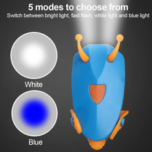 Load image into Gallery viewer, Strap Mini Bee Horn Headlights Waterproof High-Lighted LED Light Plant USB Charging Night Riding Headlights Children's Balance Mountain Bike Decorative Horn
