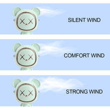 Load image into Gallery viewer, Space Bear Neck Small Fan Usb Charging Three-Speed Adjustable Wind Without Fan Blade Silent Portable Handheld Fan Summer Cooling Tool
