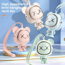 Load image into Gallery viewer, Space Bear Neck Small Fan Usb Charging Three-Speed Adjustable Wind Without Fan Blade Silent Portable Handheld Fan Summer Cooling Tool
