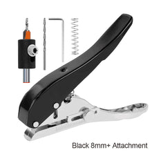 Load image into Gallery viewer, 6/8/10MM Edge Banding Punch Hand Strong Round Hole Flat Bevel Punch Woodworking Pliers Paper PVC Membership Card Puncher
