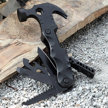 Load image into Gallery viewer, 13 IN 1 Outdoor Multifunctional Stainless Steel Claw Hammer Portable Collapsible Emergency Survival Camping Tool Hammer With Storage Bag
