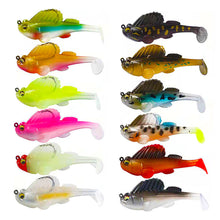 Load image into Gallery viewer, 14G/8CM Hidden Anti-Hanging Bottom Hopping Fish Soft Pvc Coated Lead Head Hook T-Tail Soft Bait Lure Bait Fishing Accessories
