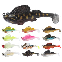 Load image into Gallery viewer, 14G/8CM Hidden Anti-Hanging Bottom Hopping Fish Soft Pvc Coated Lead Head Hook T-Tail Soft Bait Lure Bait Fishing Accessories
