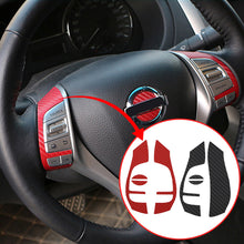 Load image into Gallery viewer, Car Carbon Fiber Steering Wheel Decoration Trim Stickers for Nissan X-trail Xtrail T32 Qashqai J11 Teana J33
