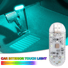 Load image into Gallery viewer, Car Interior Touch Roof Ceiling Lights Indoor Atmosphere Lighting Lamp Night Light Hand Reading Light Lamp
