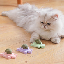Load image into Gallery viewer, Tortoise Shape Cat Mint Ball Rotating Ball Wall Cat Toy Accessories for Cats Games Catnip Licking Snacks Mint Freshen Breath Pet Supplies
