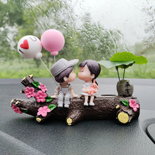 Load image into Gallery viewer, Car Dashboard Couple Ornament with Trunk Luminous Parking Card Phone Number Plate Doll Balloon Decoration Auto Interior Accessories
