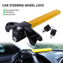 Load image into Gallery viewer, Universal Heavy Duty Car Enhance Steering Wheel Lock Anti-theft Car/Van Security Rotary Steering Wheel Lock Automobile Security
