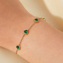 Load image into Gallery viewer, Fashion Mini Heart-shaped Colored Zircon Bracelet Love Heart Gold Silver Bracelet Summer Versatile Women Jewelry
