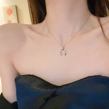 Load image into Gallery viewer, Creative Personalized Stainless Steel Horseshoe Shaped Colorful Zircon Inlaid Pendant Necklace Women Jewelry
