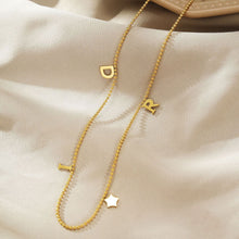 Load image into Gallery viewer, Mini Letter Star Pendant Fashion Versatile Stainless Steel Simple Jewelry Collar Chain Women's Jewelry
