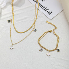 Load image into Gallery viewer, Butterfly Titanium Steel Necklace Women's Set Romantic and Simple Clavicle Chain Women's Accessories
