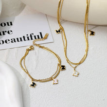 Load image into Gallery viewer, Butterfly Titanium Steel Necklace Women's Set Romantic and Simple Clavicle Chain Women's Accessories
