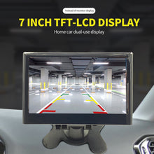 Load image into Gallery viewer, 7Inch Car Rear View Display Monitor Monitor TFT LCD Color Screen Rear View Camera Safe Parking Reversing Support with Car Camera
