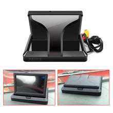 Load image into Gallery viewer, 5Inch Car Rear View Backup Camera Foldable LCD Monitor Night Vision Reverse Video Parking Reversing System with Rear View Camera
