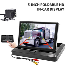 Load image into Gallery viewer, 5Inch Car Rear View Backup Camera Foldable LCD Monitor Night Vision Reverse Video Parking Reversing System with Rear View Camera
