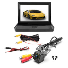 Load image into Gallery viewer, 5Inch Car Rear View Backup Camera Foldable LCD Monitor Night Vision Reverse Video Parking Reversing System with Rear View Camera
