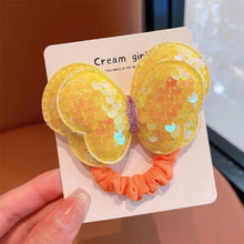 Load image into Gallery viewer, Three-dimensional Sequin Butterfly Children Hair Rope Cute Multicolored Highly Elastic Hair Band Hair Accessory
