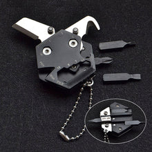 Load image into Gallery viewer, 14 In 1 Multifunctional Hexagonal Coin Knife Detachable Wrench Driver Outdoor Camping EDC Pocket Survival Tool With Key Chain
