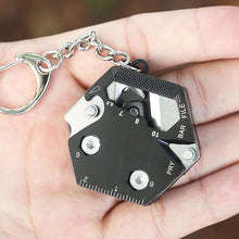 Load image into Gallery viewer, 14 In 1 Multifunctional Hexagonal Coin Knife Detachable Wrench Driver Outdoor Camping EDC Pocket Survival Tool With Key Chain
