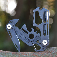 Load image into Gallery viewer, Multifunctional EDC Pocket Survival Tool Foldable Stainless Steel Compact Keyknife Outdoor Hiking Portable Card Knife
