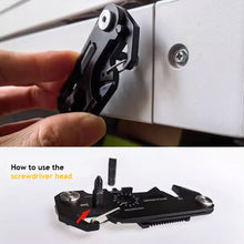 Load image into Gallery viewer, Multifunctional EDC Pocket Survival Tool Foldable Stainless Steel Compact Keyknife Outdoor Hiking Portable Card Knife
