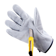 Load image into Gallery viewer, Short Electric Welding Cowhide Protective Gloves Heat Insulation Anti-Hot Wear Resistant Machinery Shipyard Retro Labor Protection Gloves Outdoor Work Protective Equipment
