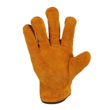 Load image into Gallery viewer, Short Electric Welding Cowhide Protective Gloves Heat Insulation Anti-Hot Wear Resistant Machinery Shipyard Retro Labor Protection Gloves Outdoor Work Protective Equipment
