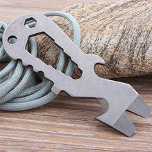 Load image into Gallery viewer, Outdoor Camping Multifunction Tool Card Stainless Steel Universal Wilderness Survival Knife Card Portable Rope Cutter Wrench Screwdriver

