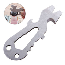 Load image into Gallery viewer, Outdoor Camping Multifunction Tool Card Stainless Steel Universal Wilderness Survival Knife Card Portable Rope Cutter Wrench Screwdriver

