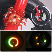 Load image into Gallery viewer, Crab-Shaped Intelligent Sensing Children Wheel Light Waterproof Balance Scooter Night Riding Taillight Spoke Wheel Integrated Wheel Universal Hot Wheel Warning Device
