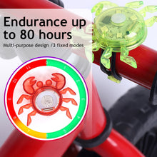 Load image into Gallery viewer, Crab-Shaped Intelligent Sensing Children Wheel Light Waterproof Balance Scooter Night Riding Taillight Spoke Wheel Integrated Wheel Universal Hot Wheel Warning Device
