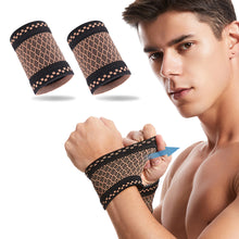 Load image into Gallery viewer, Sports Wrist Brace With Copper Yarn Fitness Pressure Wrist Strap Badminton Basketball Volleyball Brace Anti-Sprain Soothing Tendon Sheath Strain Bandage Unisex

