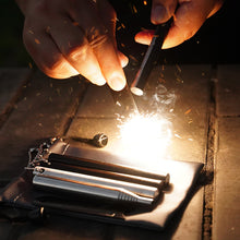 Load image into Gallery viewer, Outdoor Flint Ignition Magnesium Rod Fire Starter Flint Scraper Striker Magnesium Bar Set Camping EDC Emergency Survival Tools
