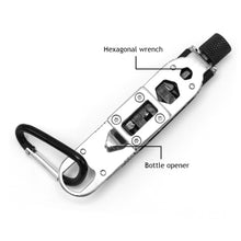 Load image into Gallery viewer, Portable Multifunction Screwdriver Stainless Steel Bottle Opener Pocket Keychain Tools Outdoor Camping Travel EDC Survival Equipment
